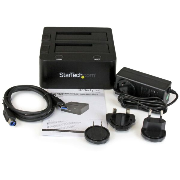 StarTech.com USB 3.0 dubbel harddisk docking station met UASP voor 2,5/3,5 inch SSD / HDD SATA 6 Gbps (SDOCK2U33)