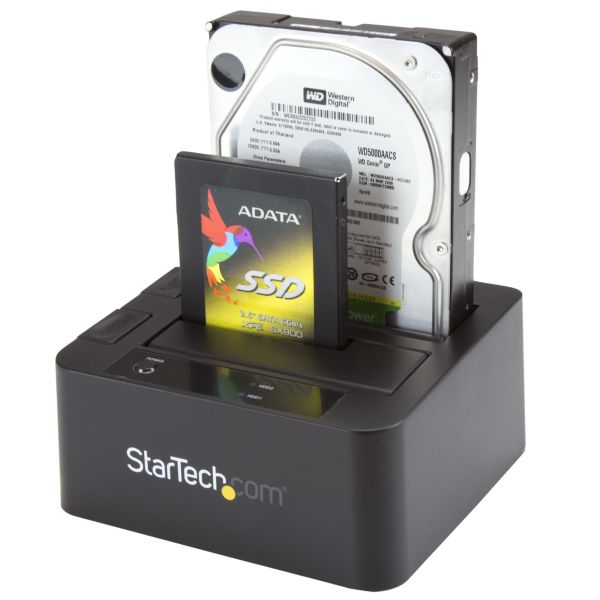 StarTech.com USB 3.0 / eSATA dubbel harde-schijf docking station met UASP voor 2,5/3,5 inch SATA SSD / HDD SATA 6 Gbps (SDOCK2U33EB)