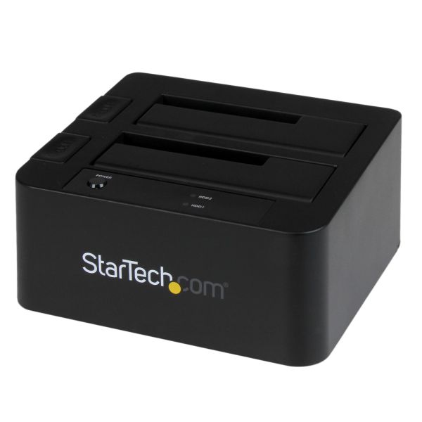 StarTech.com USB 3.0 / eSATA dubbel harde-schijf docking station met UASP voor 2,5/3,5 inch SATA SSD / HDD SATA 6 Gbps (SDOCK2U33EB)