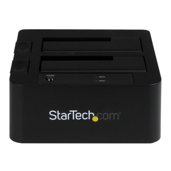 StarTech.com USB 3.0 / eSATA dubbel harde-schijf docking station met UASP voor 2,5/3,5 inch SATA SSD / HDD SATA 6 Gbps (SDOCK2U33EB)