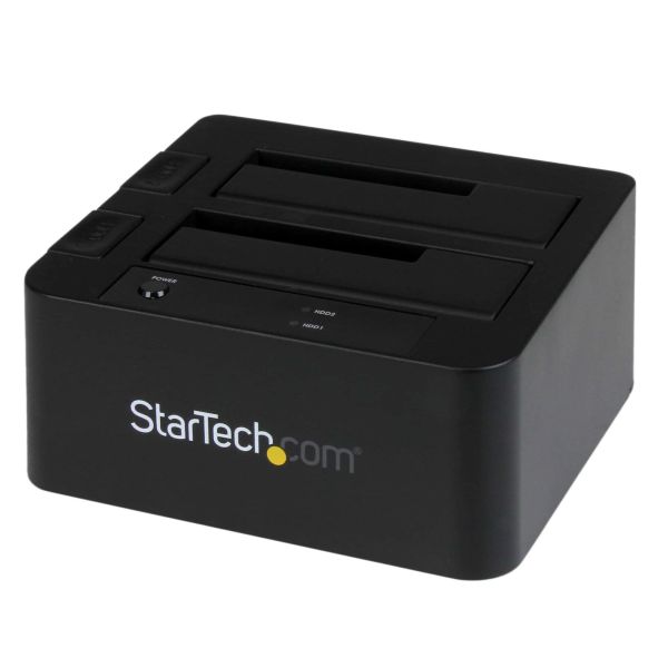 StarTech.com USB 3.0 / eSATA dubbel harde-schijf docking station met UASP voor 2,5/3,5 inch SATA SSD / HDD SATA 6 Gbps (SDOCK2U33EB)