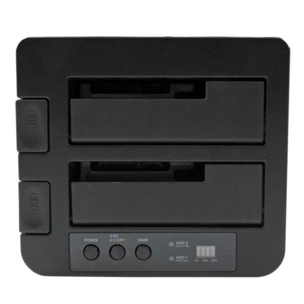 StarTech.com Dual Bay Hard Drive Cloner, Standalone USB 3.2 Gen 1 (5 Gbps) / eSATA naar 2.5/3.5" SATA III HDD/SSD Kloner/Copier, Harde Schijf Duplicator Dock, Hard Disk Copy (SDOCK2U33RE)