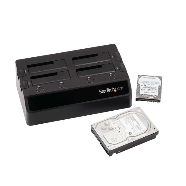 StarTech.com USB 3.0 naar SATA 6 Gbps hard drive docking station met 4 bays, UASP & dubbele ventilatoren 2,5/3,5 inch SSD / HDD dock (SDOCK4U33)