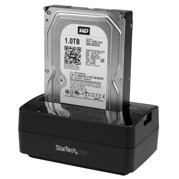StarTech.com Single Bay USB 3.1 / eSATA naar SATA HDD Docking Station, USB 3.1 (10 Gbps) Hard Drive Dock, Externe 2.5/3.5" SATA III HDD/SSD Docking Station, Top-Loading Hard Drive Bay (SDOCKU313E)