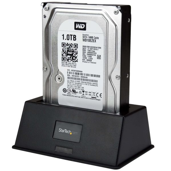 StarTech.com Single Bay USB 3.0 naar SATA Hard Drive Docking Station, USB 3.0 (5 Gbps) Hard Drive Dock, Externe 2.5/3.5" SATA I/II/III HDD/SSD Docking Station, Top-Loading Hard Drive Bay (SDOCKU33BV)