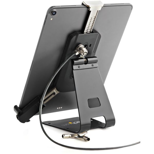 StarTech.com Beveiligde Tabletstandaard met K-Slot Kabelslot - Vergendelbare Tablethouder voor 7.9"-13" Tablets - Universele Verstelbare Tabletsteun voor Bureau - Anti-diefstal Tabel Stand (SECTBLTDT)
