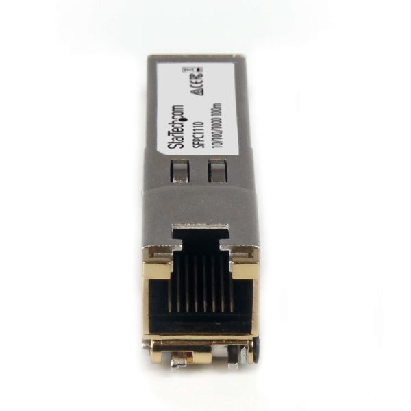 StarTech.com Cisco Compatibele Gigabit RJ45 SFP Transceiver Module Koper - Mini-GBIC met Digital Diagnostics Monitoring (SFPC1110) StarTech.com Cisco Compatibele Gigabit RJ45 SFP Transceiver Module Koper - Mini-GBIC met Digital Diagnostics Monitoring (SFPC1110)