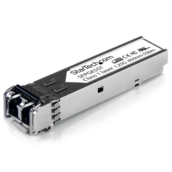 StarTech.com Cisco-compatibele gigabit glasvezel SFP-zendontvangermodule MM LC met DDM - 550 m (mini-GBIC) (SFPGESST) StarTech.com Cisco-compatibele gigabit glasvezel SFP-zendontvangermodule MM LC met DDM - 550 m (mini-GBIC) (SFPGESST)