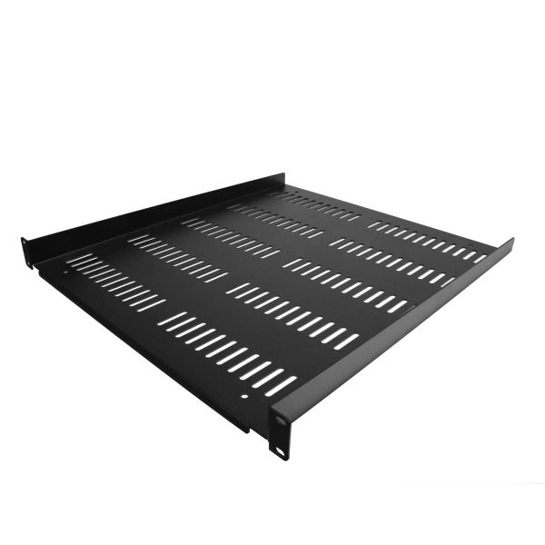 StarTech.com 1U Rack Shelf - Universele Geventileerde 19 inch Server Rack Plank/Lade voor AV/Data/Netwerk Apparatuur – Cantilever/Uitkragende Ligger – Duurzaam Ontwerp – Max. 25kg - Diepte 50 cm (20”) (SHELF-1U-20-FIXED-V)
