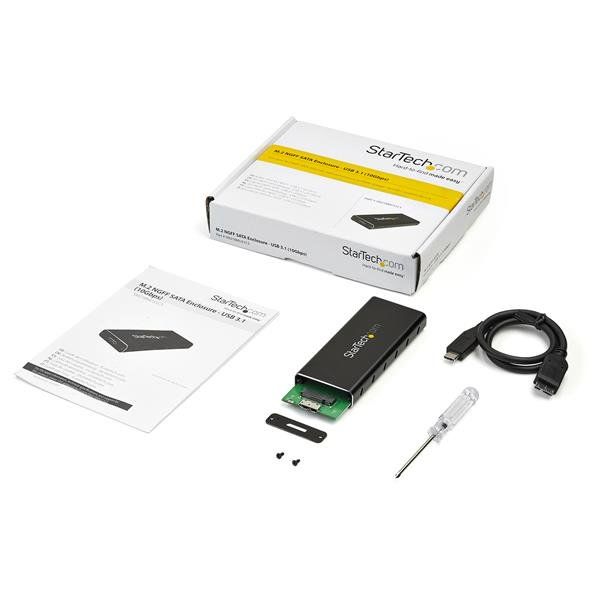 StarTech.com M.2 naar SATA SSD behuizing USB 3.1 (10Gbps) met USB-C kabel externe behuizing (SM21BMU31C3)