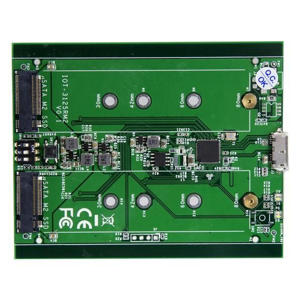 StarTech.com Dubbele sleuf schijfbehuizing voor M.2 NGFF SATA SSDs USB 3.1 (10Gbps) RAID (SM22BU31C3R)  StarTech.com Dubbele sleuf schijfbehuizing voor M.2 NGFF SATA SSDs USB 3.1 (10Gbps) RAID (SM22BU31C3R)