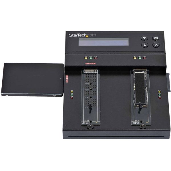 StarTech.com Standalone M.2 SATA & M.2 NVMe Duplicator en Wisser - HDD/SSD Cloner/Wiper voor M.2 PCIe AHCI/NVMe, M.2 SATA, 2.5/3.5" SATA Drives - Externe Hardeschijf Duplicator/Eraser, TAA (SM2DUPE11)