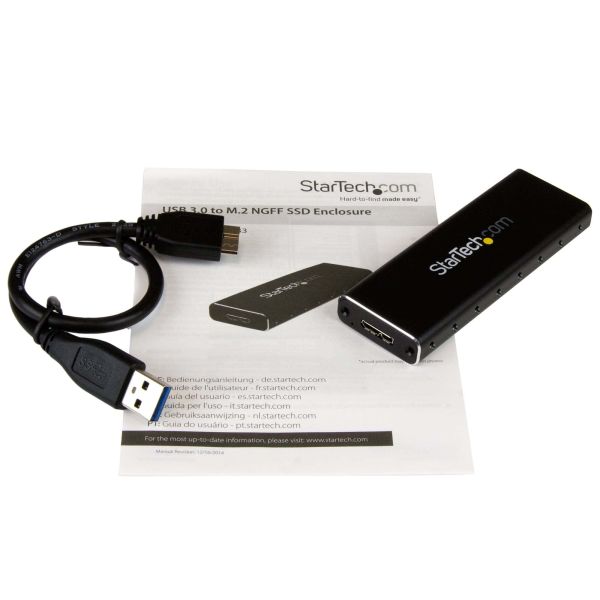StarTech.com M.2 SSD Behuizing voor M.2 SATA SSDs - USB 3.0 (5Gbps) met UASP - Externe M.2 SSD Behuizing - Aluminum (SM2NGFFMBU33)