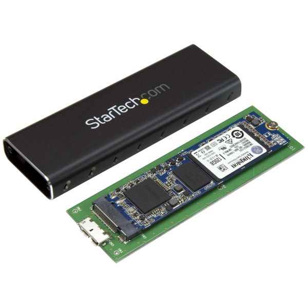 StarTech.com M.2 SSD Behuizing voor M.2 SATA SSDs - USB 3.0 (5Gbps) met UASP - Externe M.2 SSD Behuizing - Aluminum (SM2NGFFMBU33)