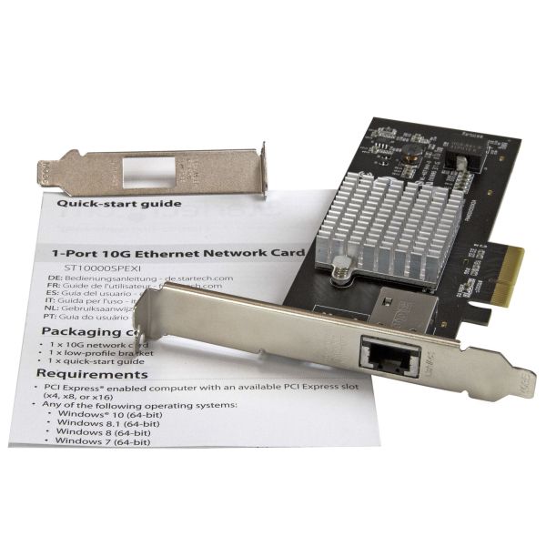 StarTech.com 1 poorts 10G Ethernet Netwerkkaart PCI Express Intel X550-AT Chip (ST10000SPEXI)