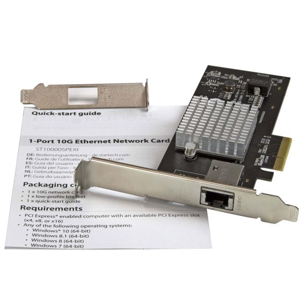 StarTech.com 1 poorts 10G Ethernet Netwerkkaart PCI Express Intel X550-AT Chip (ST10000SPEXI)