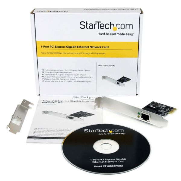 StarTech.com 1-poort PCI Express PCIe gigabit netwerkserver NIC-kaart dubbelprofiel (ST1000SPEX2)