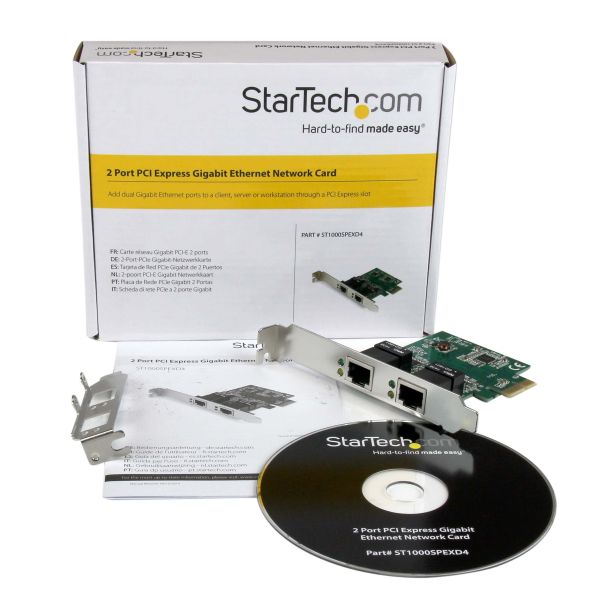 StarTech.com 2-poorts gigabit PCI Express server netwerk adapter kaart PCIe NIC (ST1000SPEXD4)