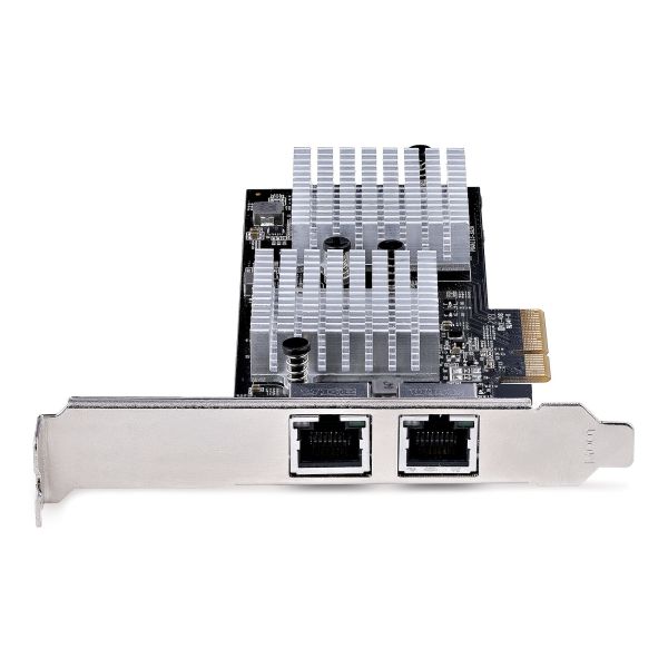 StarTech.com 2-Port 10GbE PCIe Netwerk Adapter Kaart, Netwerk Kaart voor PC/Desktop/Server, Zes Snelheden, PCIe Gigabit Ethernet Kaart met Jumbo Frame Ondersteuning, NIC/LAN Interface Kaart, 10GBASE-T en NBASE-T (ST10GSPEXNDP2)