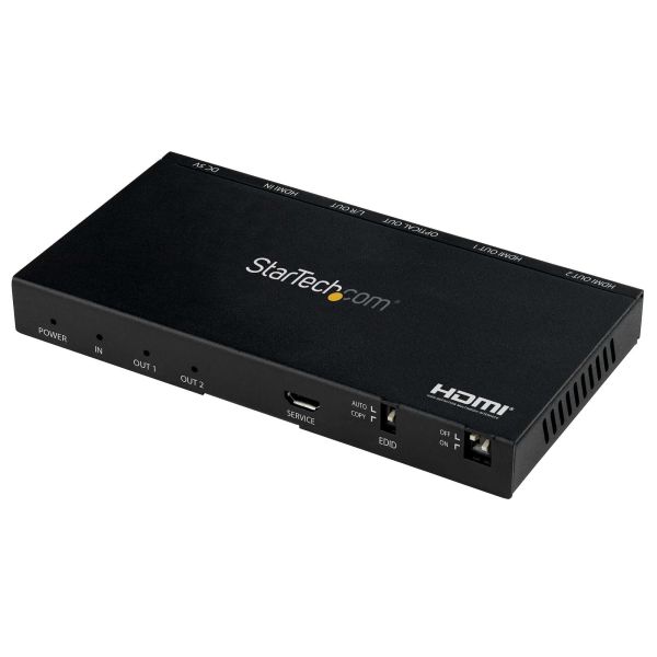 StarTech.com HDMI splitter 2-poorts 4K 60Hz met ingebouwde scaler (ST122HD20S)