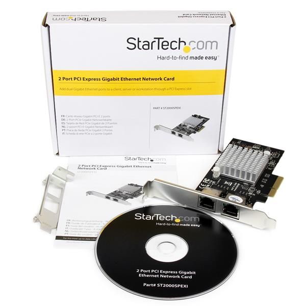 StarTech.com 2-poorts PCI Express (PCIe x4) gigabit ethernet server netwerk- adapter kaart Intel i350 NIC (ST2000SPEXI)