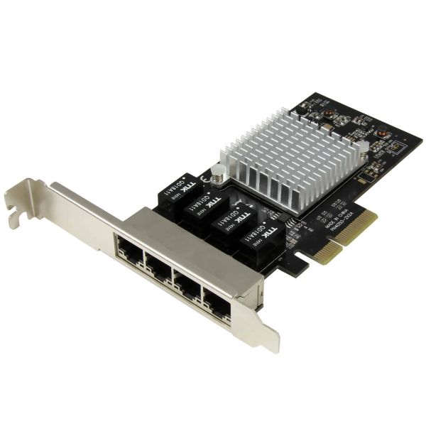 StarTech.com 4 poorts gigabit ethernet netwerkkaart PCI Express Intel 1350 NIC (ST4000SPEXI) StarTech.com 4 poorts gigabit ethernet netwerkkaart PCI Express Intel 1350 NIC (ST4000SPEXI)