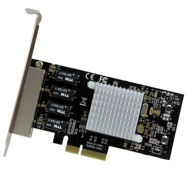 StarTech.com 4 poorts gigabit ethernet netwerkkaart PCI Express Intel 1350 NIC (ST4000SPEXI) 10/13 StarTech.com 4 poorts gigabit ethernet netwerkkaart PCI Express Intel 1350 NIC