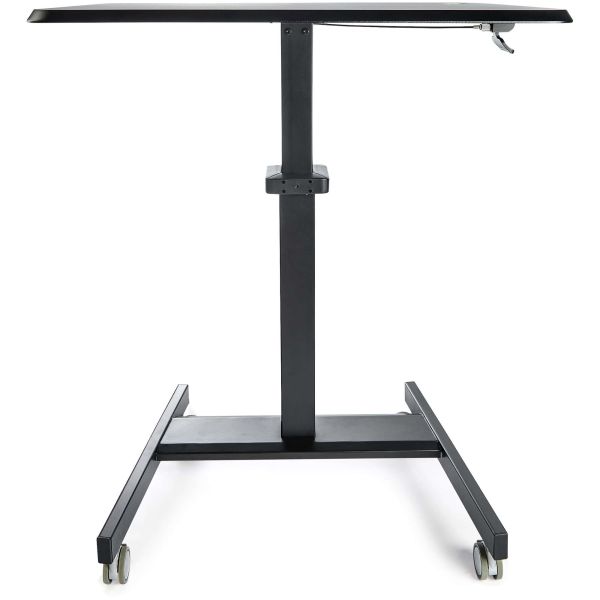 StarTech.com Mobiel Bureau Ergonomisch Zit-Sta Computermeubel op Wielen One Touch verstelbare Mobiele Werkplek Bureautafel op Wielen voor Computer/Laptop ideaal voor Onderwijs (STSCART2)