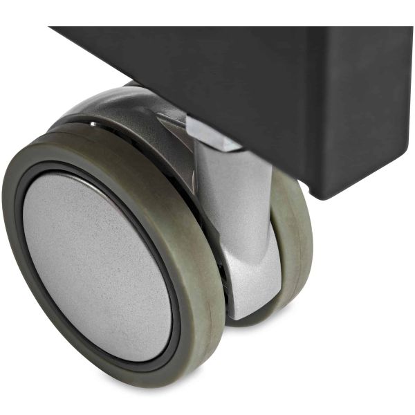 StarTech.com Mobiel Bureau Ergonomisch Zit-Sta Computermeubel op Wielen One Touch verstelbare Mobiele Werkplek Bureautafel op Wielen voor Computer/Laptop ideaal voor Onderwijs (STSCART2)
