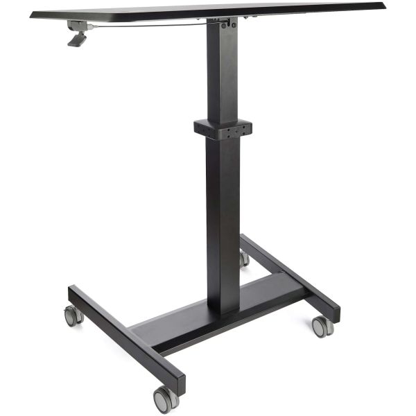 StarTech.com Mobiel Bureau Ergonomisch Zit-Sta Computermeubel op Wielen One Touch verstelbare Mobiele Werkplek Bureautafel op Wielen voor Computer/Laptop ideaal voor Onderwijs (STSCART2)