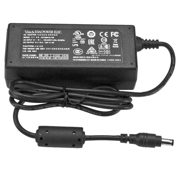 StarTech.com DC power adapter 12V, 5A voedingsadapter (SVA12M5NA)