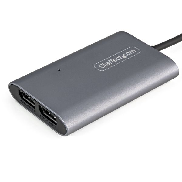 StarTech.com Thunderbolt 3 naar Dual DisplayPort Adapter DP 1.4 Dual 4K 60Hz of Single 8K/5K Thunderbolt 3 naar DP Adapter TB3 naar 2x DisplayPort Monitor Video Display Adapter Mac/Windows (TB32DP14)