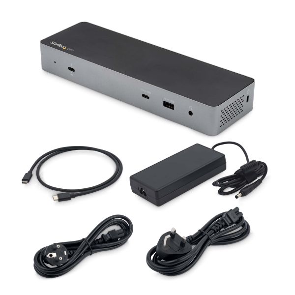 StarTech.com Thunderbolt 3 Dock met USB-C Host Compatibiliteit - Dual 4K 60Hz DisplayPort 1.4 en Dual HDMI 2.0 - Single 8K - TB3/USB-C Laptop Docking Station - 96W PD, 5xUSB - 10Gbps (TB3CDK2DHUE)