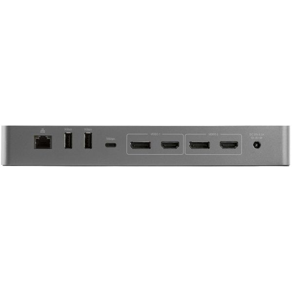 StarTech.com Thunderbolt 3 Dock met USB-C Host Compatibiliteit - Dual 4K 60Hz DisplayPort 1.4 en Dual HDMI 2.0 - Single 8K - TB3/USB-C Laptop Docking Station - 96W PD, 5xUSB - 10Gbps (TB3CDK2DHUE)