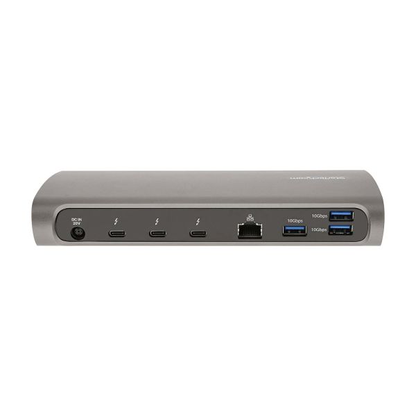 StarTech.com Thunderbolt 4 Dock, 96W Power Delivery, Single 8K/Dual Monitor 4K 60Hz, 3xTB4/USB4 ports, 4xUSB-A, SD, GbE, Thunderbolt 4 Docking Station voor Windows of TB3 MacBook, 0.8m Kabel (TB4CDOCKUE)