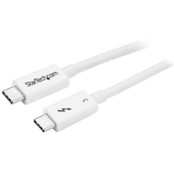 StarTech.com 50cm Thunderbolt 3 Kabel, 40Gbps, 100W PD, 4K/5K, Thunderbolt Gecertificeerd, Thunderbolt 4/USB 3.2/DisplayPort Compatibel, Wit (TBLT34MM50CW) StarTech.com 50cm Thunderbolt 3 Kabel, 40Gbps, 100W PD, 4K/5K, Thunderbolt Gecertificeerd, Thunderbolt 4/USB 3.2/DisplayPort Compatibel, Wit (TBLT34MM50CW)