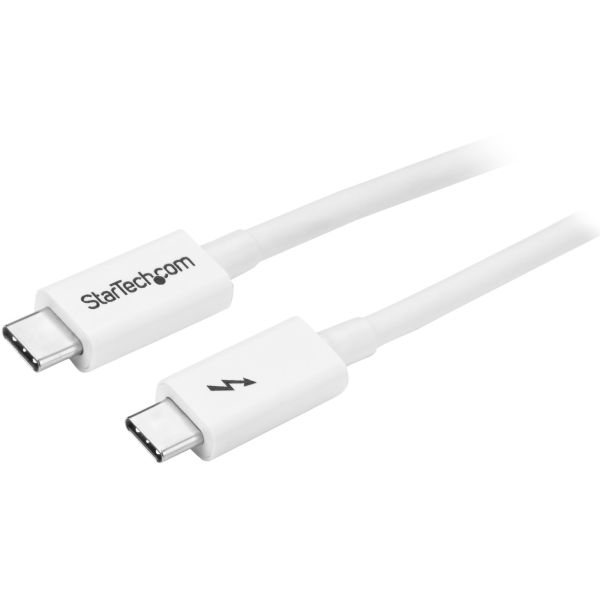 StarTech.com 1m Thunderbolt 3 Kabel, 20Gbps, 100W PD, 4K, Thunderbolt Gecertificeerd, Thunderbolt 4/USB 3.2/DisplayPort Compatibel, Wit (TBLT3MM1MW) StarTech.com 1m Thunderbolt 3 Kabel, 20Gbps, 100W PD, 4K, Thunderbolt Gecertificeerd, Thunderbolt 4/USB 3.2/DisplayPort Compatibel, Wit (TBLT3MM1MW)