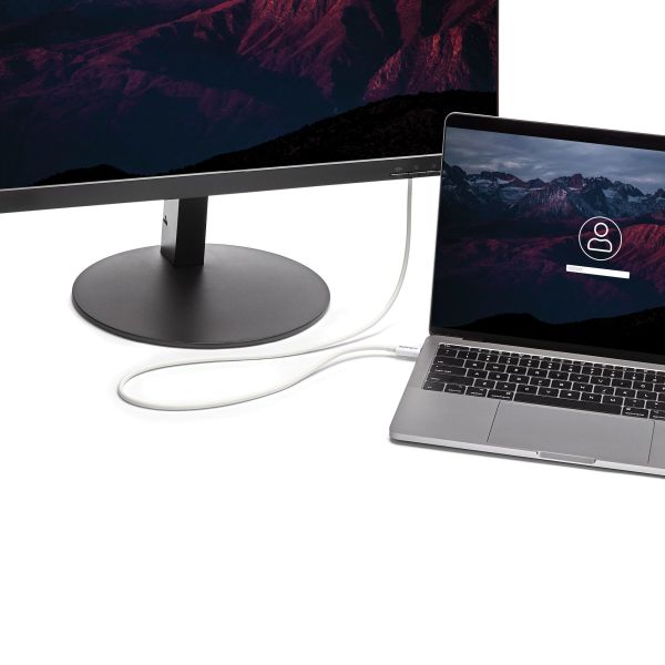 StarTech.com 1m Thunderbolt 3 Kabel, 20Gbps, 100W PD, 4K, Thunderbolt Gecertificeerd, Thunderbolt 4/USB 3.2/DisplayPort Compatibel, Wit (TBLT3MM1MW)