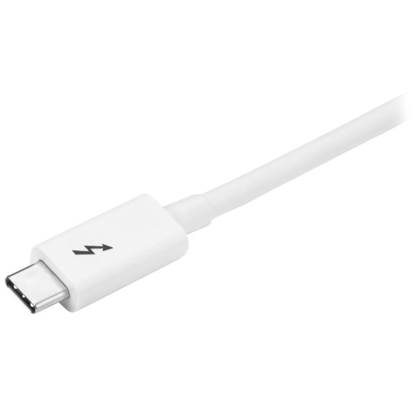 StarTech.com 1m Thunderbolt 3 Kabel, 20Gbps, 100W PD, 4K, Thunderbolt Gecertificeerd, Thunderbolt 4/USB 3.2/DisplayPort Compatibel, Wit (TBLT3MM1MW)