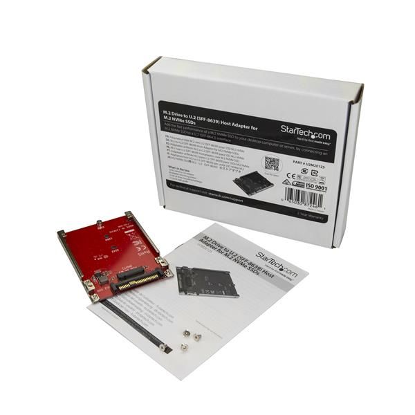 StarTech.com M.2 schijf naar U.2 (SFF-8639) host adapter voor M.2 PCIe NVMe SSDs (U2M2E125)