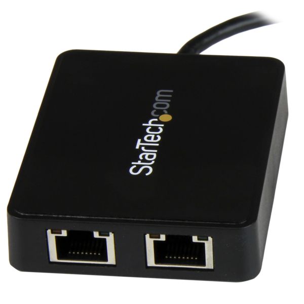 StarTech.com USB-C naar dual Gigabit Ethernet adapter met USB (Type-A) poort (US1GC301AU2R)