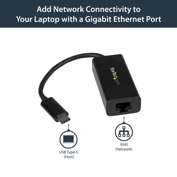 StarTech.com USB-C naar Gigabit Ethernet netwerkadapter - USB 3.0 - zwart (US1GC30B)