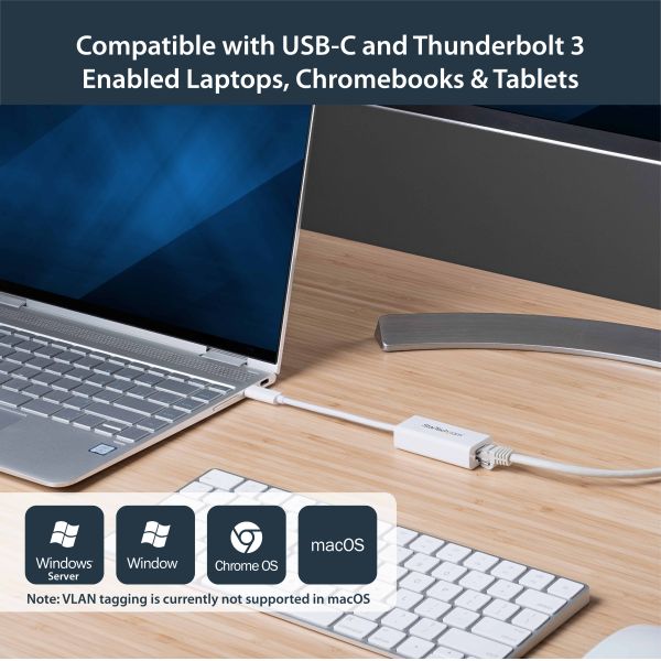 StarTech.com USB-C naar Gigabit Ethernet netwerkadapter - USB 3.0 - wit (US1GC30W)