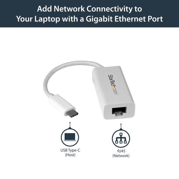 StarTech.com USB-C naar Gigabit Ethernet netwerkadapter - USB 3.0 - wit (US1GC30W)