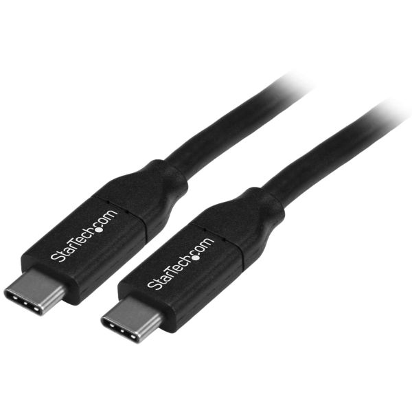 StarTech.com 4m USB-C Laadkabel, Fast Charge & Sync Type C Kabel, 100W (5A) PD, USB 2.0, USB-IF Gecertificeerd - Zwarte USB Oplaadkabel (USB2C5C4M)