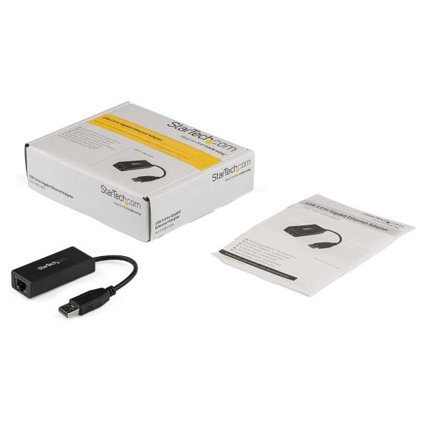 StarTech.com USB 3.0 naar Gigabit Ethernet Adapter voor Windows en Mac - 10/100/1000 NIC Netwerk Converter - USB naar RJ45 Gb Netwerk Adapter voor Laptop en Desktop Computers - USB Bus Powered (USB31000S)