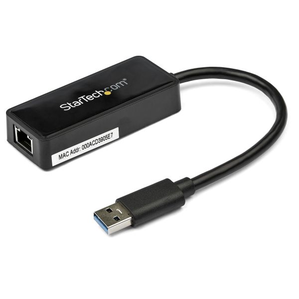 StarTech.com USB 3.0 naar gigabit Ethernet-adapter NIC met USB-poort - zwart (USB31000SPTB) StarTech.com USB 3.0 naar gigabit Ethernet-adapter NIC met USB-poort - zwart (USB31000SPTB)