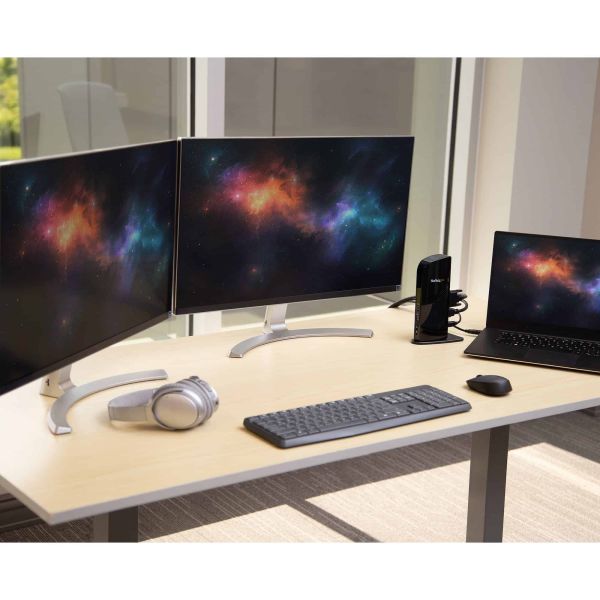 StarTech.com Dual Monitor USB 3.0 Laptop Docking Station met HDMI & DVI/VGA, 6x USB-A Hub, GbE, Audio, Universeel Type-A Dock, Windows/macOS/ChromeOS (USB3SDOCKHD)