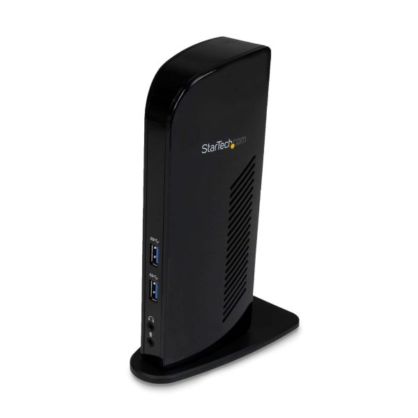 StarTech.com Dual Monitor USB 3.0 Laptop Docking Station met HDMI & DVI/VGA, 6x USB-A Hub, GbE, Audio, Universeel Type-A Dock, Windows/macOS/ChromeOS (USB3SDOCKHD)