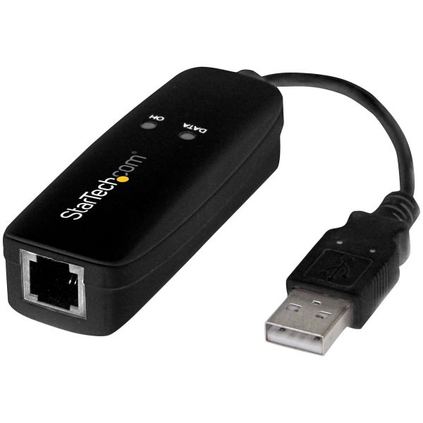 StarTech.com USB 2.0 Fax Modem, 56K Externe Hardware Dial Up V.92 Modem/Dongle/Adapter, Computer/Laptop Fax Modem, USB naar Telefoonaansluiting, USB Data Modem, Netwerk Fax/CMR/POS (USB56KEMH2) StarTech.com USB 2.0 Fax Modem, 56K Externe Hardware Dial Up V.92 Modem/Dongle/Adapter, Computer/Laptop Fax Modem, USB naar Telefoonaansluiting, USB Data Modem, Netwerk Fax/CMR/POS (USB56KEMH2)